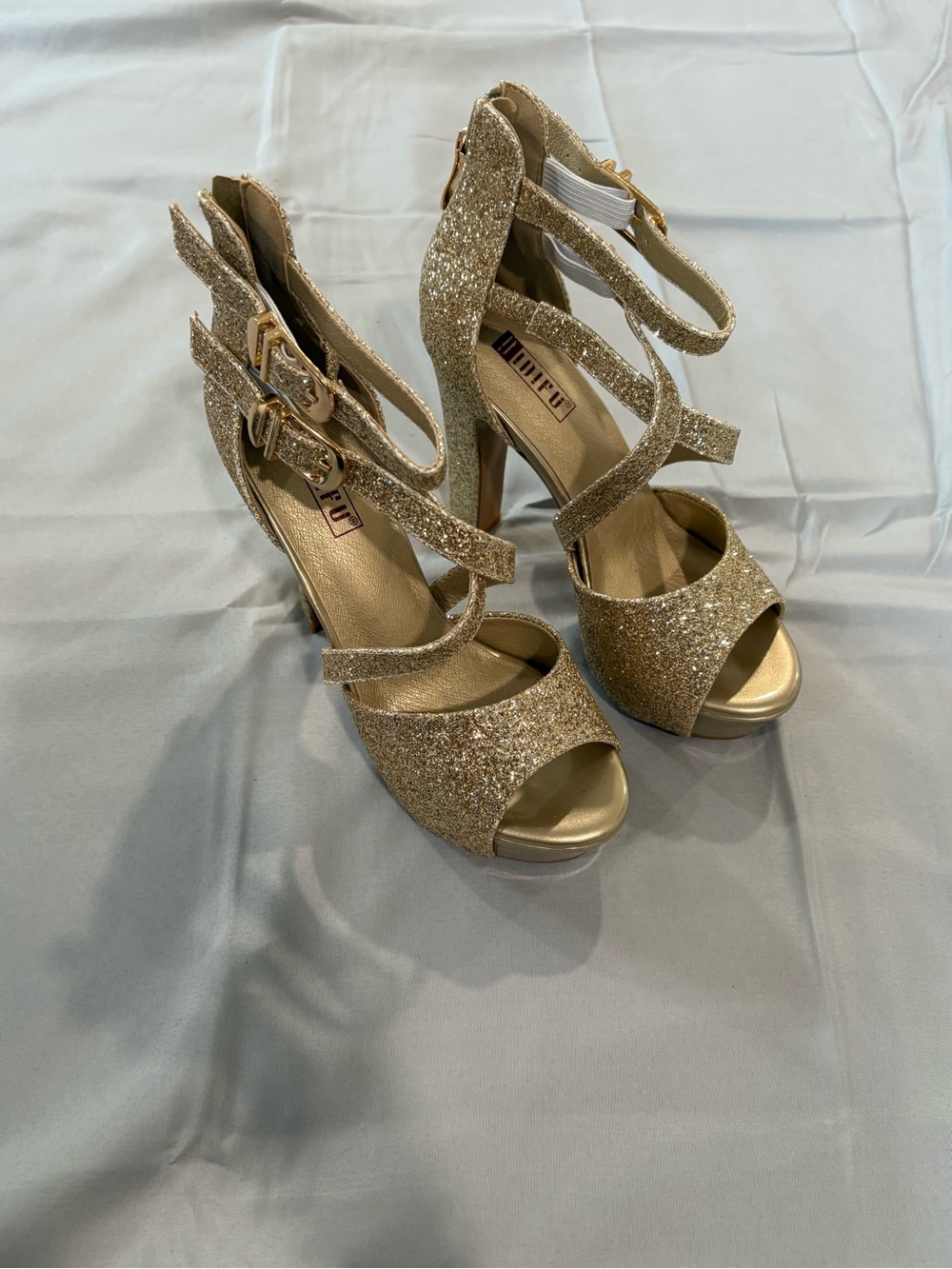 Gold Glitter Strappy High Heel Sandals BUNDLE AND SAVE!!!